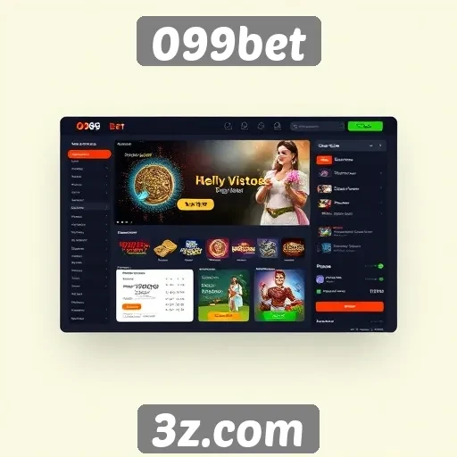 Interface e usabilidade do site 099bet